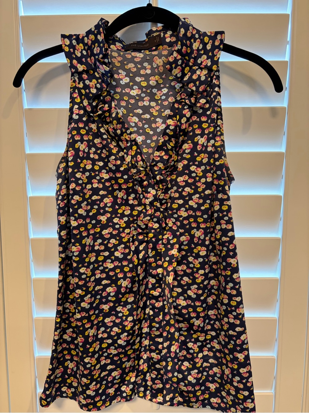 The Limited Navy Floral Blouse